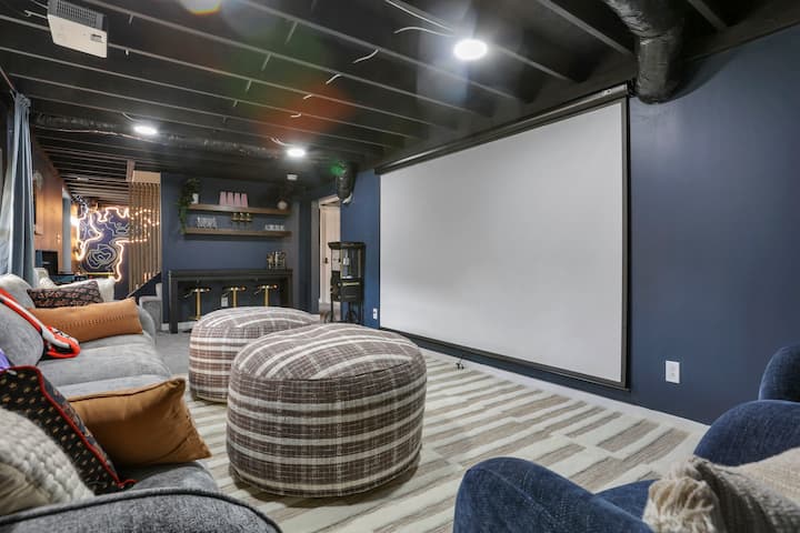 Theater room seating area