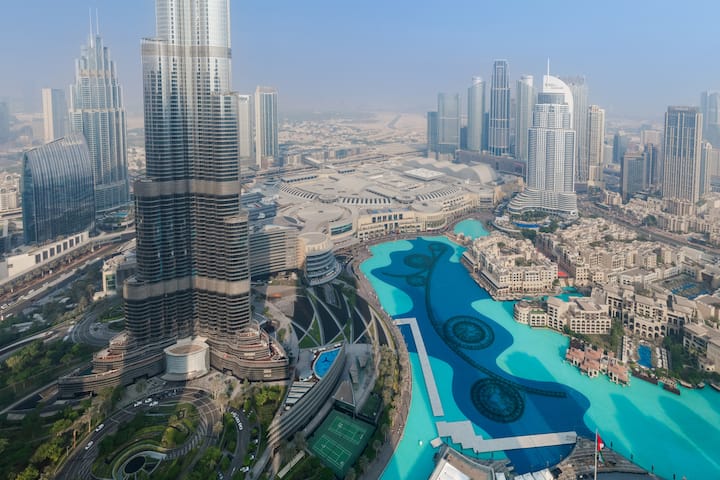 2BR Vista Completa para o Burj e Fonte, caminhada até o shopping