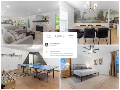 Sleeps 12 | 2 Kings w/ Ping-Pong, Gym, Arcade, BBQ
