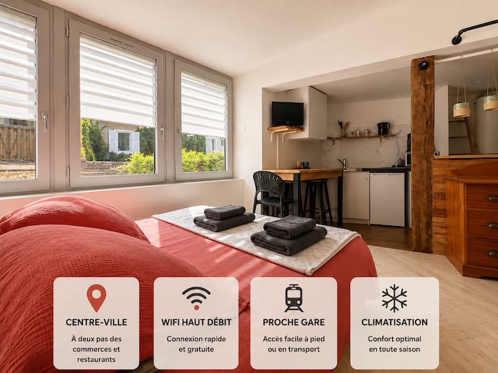Studio Tout Confort Hyper Centre Climatisé - Châteauroux