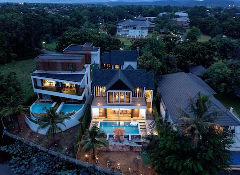 2️⃣ Rare, brand-new, modern Dragon Palace Pool Villa in downtown Chiang Mai.Winner of the Designer A