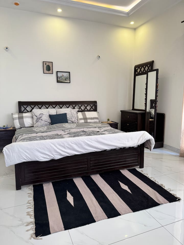 King Sized Bedroom 1 with attached bath