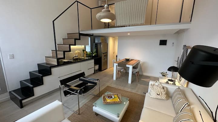 Loft apartment in Tigre with private terrace, parking, pool and laundry