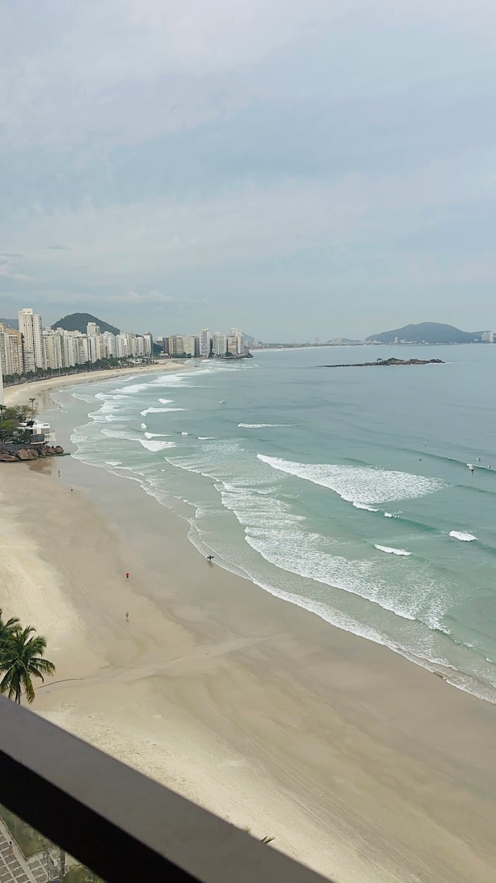 Frente Mar, Pé Na Areia Visão Maravilhosa 4 Quarto - Santos, Brasil