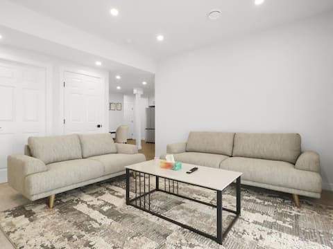 Popular Airbnb listing: Modern 2 BR Walkout Suite | 5 mins to Airport in Cityscape