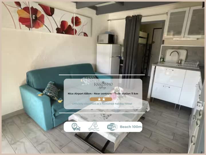 Studio Classé 2 éToiles | Clim | 100 M Des Plages - Saint-Aygulf