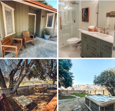 Top Airbnb: Stylish Sequoia Gateway! Deck, Spa, EV charger! in Three Rivers