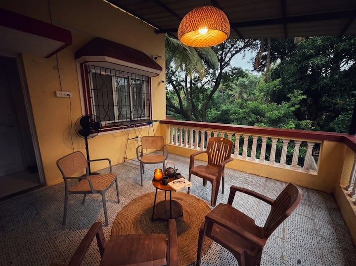 Private 3bhk Villa Near South Goa Beach + Lawn - Colva