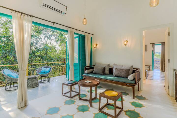 ELIVAAS Casa Lotus-Secondary · Villa W/ Pvt Pool, Garden Lounge & Scenic Balcony
