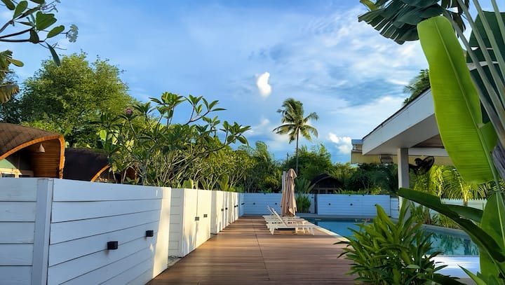 Outdoor Shower Pool Rinsing Found Mansion Langkawi-Shared Pool Room 2 - Cabins for Rent in Langkawi ...