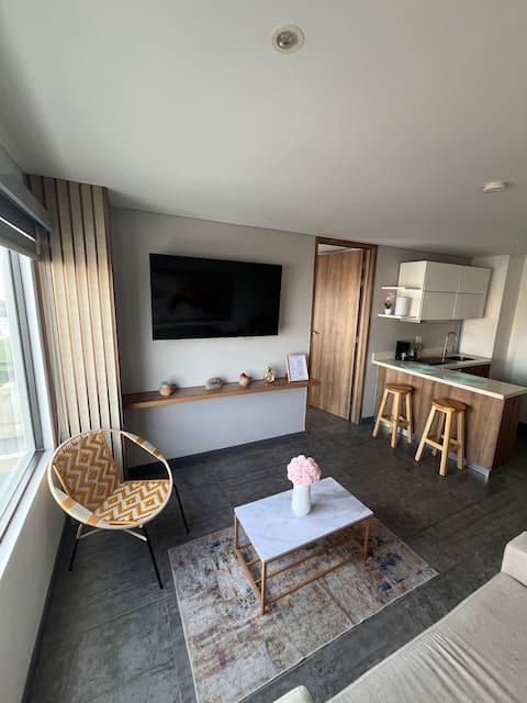 Top Airbnb: Loft with queen size bed + pool + parking + washing machine in Atlántico