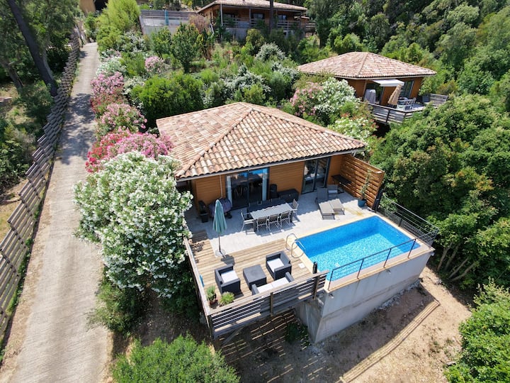 Chalet Cosy Avec Piscine Au Cœur Du Maquis Corse - Corsica