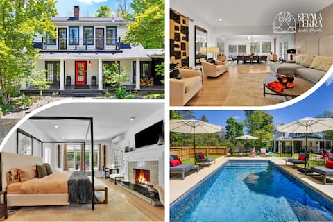 Woodstock Colonial Estate w/ Pool, Hot Tub, Sauna