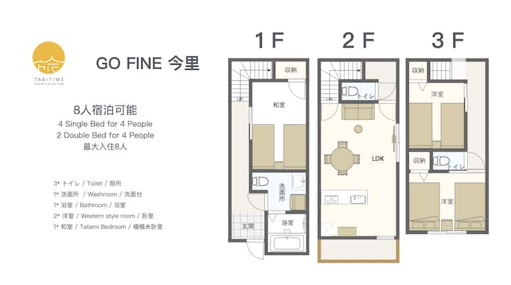 Entire 3-story House｜japanese & Western Rooms - Osaka
