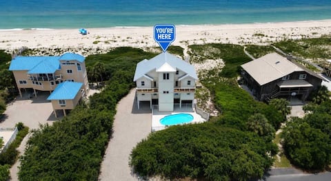 Gulf-Front,Pool, Hot Tub, 5 Kings