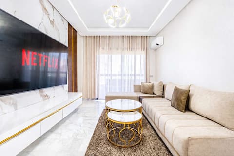 Family Apartment in Zenata with Pool