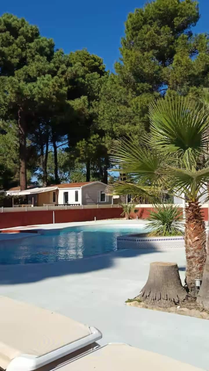 Mobil-home Terrasse Xxl 4/6 Personnes Camping 4* - Canet-en-Roussillon