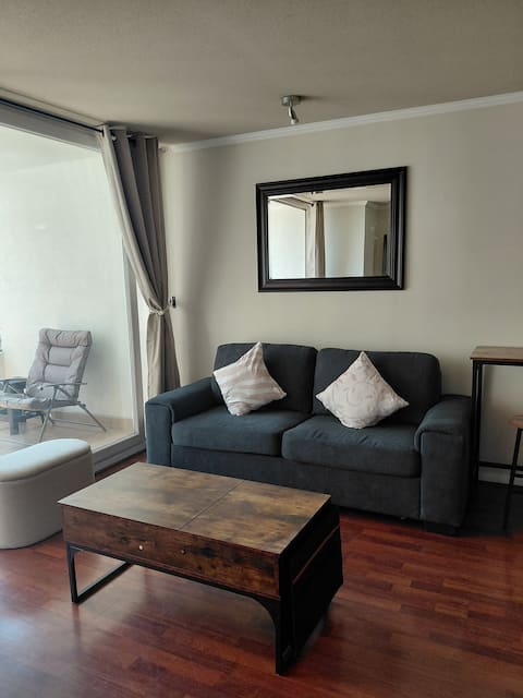 Successful Airbnb property: 50 m² apartment with terrace, Metro Agrícola + parking in Macul