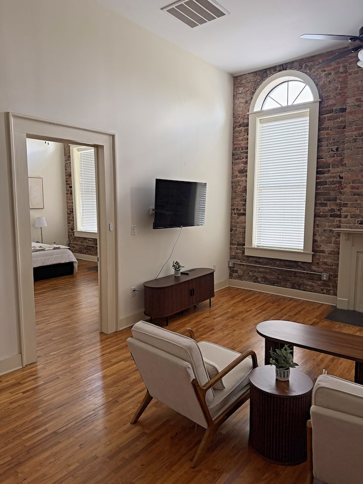 Modern Comfort Meets Historic Charm | Downtown Apt - Greenville, AL