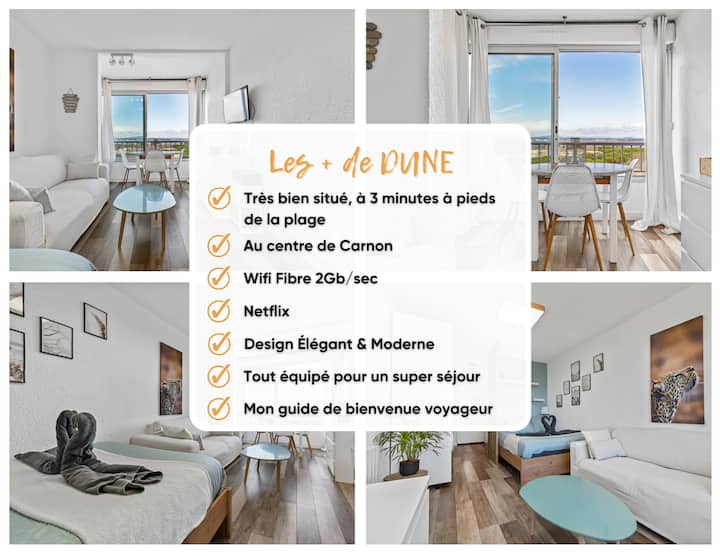 Dune — Vue Mer, Plage à 50m, Parking & Netflix - Mauguio