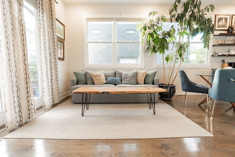 Popular Airbnb listing: Lux Downtown Home • Rooftop • Walk to Dix & NCSU in Raleigh / Cary