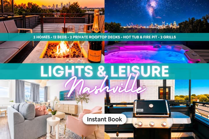 Toit - Terrasse Jacuzzi Et Brasier Près De Broadwa - Nashville, TN