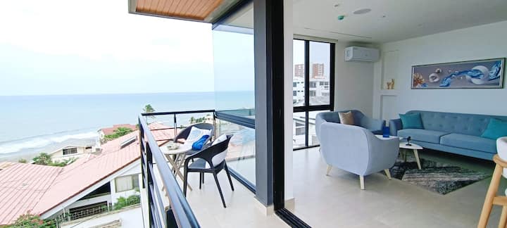 Lujo Costero Con Jacuzzi Y Vistas Al Mar - Manabí