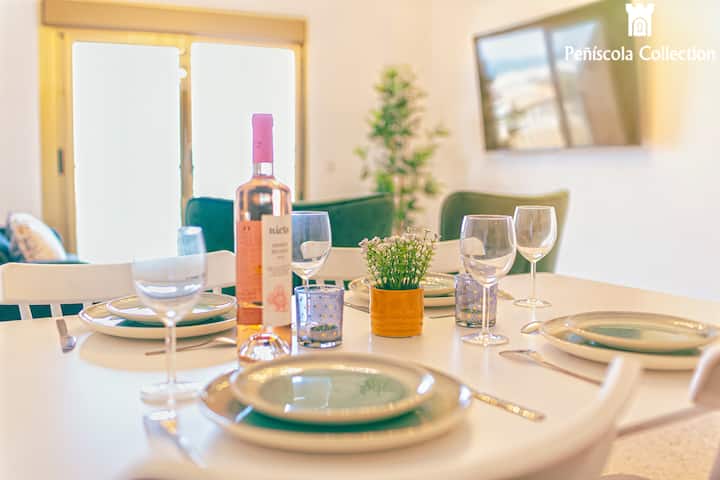 Sea-castle View 2br Flat • A/c • Wi-fi • Parking - Peniscola
