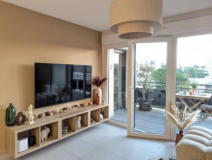 Superbe Appartement T3 Avec Terrasse, Vue Sur Parc - Montpellier