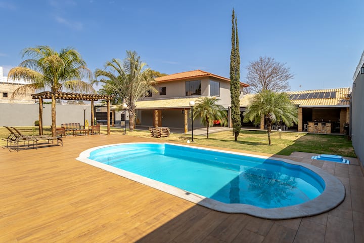 Large two-story house with pool and gourmet area