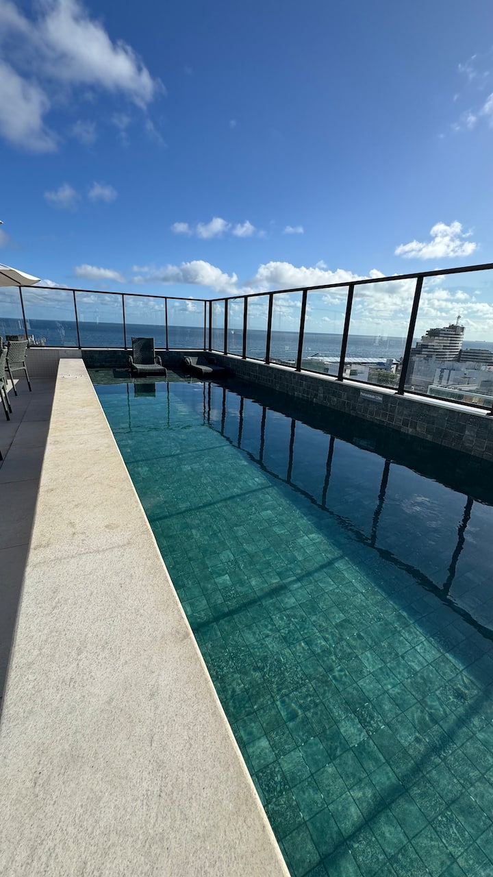 Ondina Para Casais | Rooftop, Piscina E Praia - Bahia