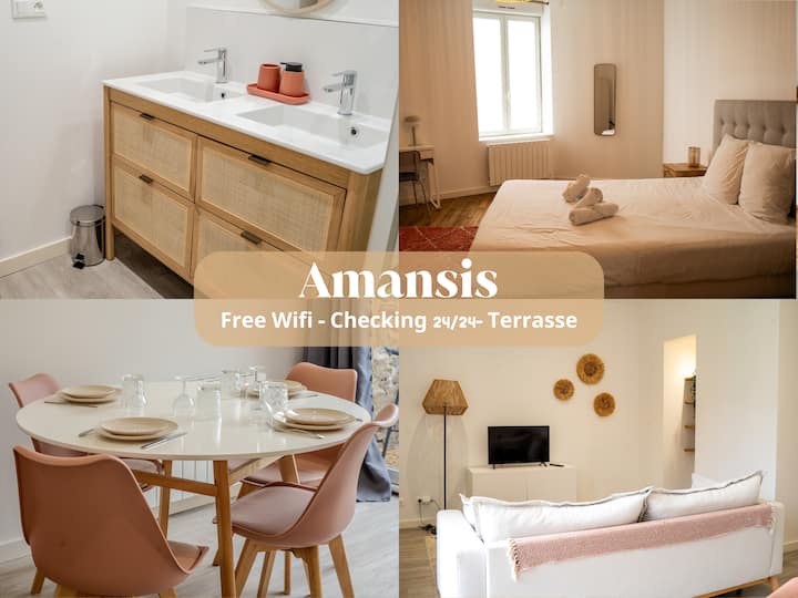 Amansis  Terrasse & Jardin Proche Gare - 勒芒