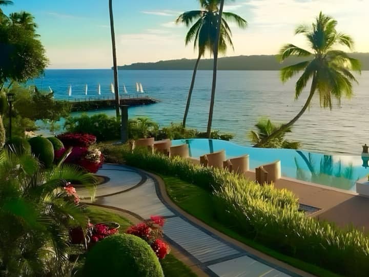 Oceanview Condo In A White Sand Beach Resort - Samal