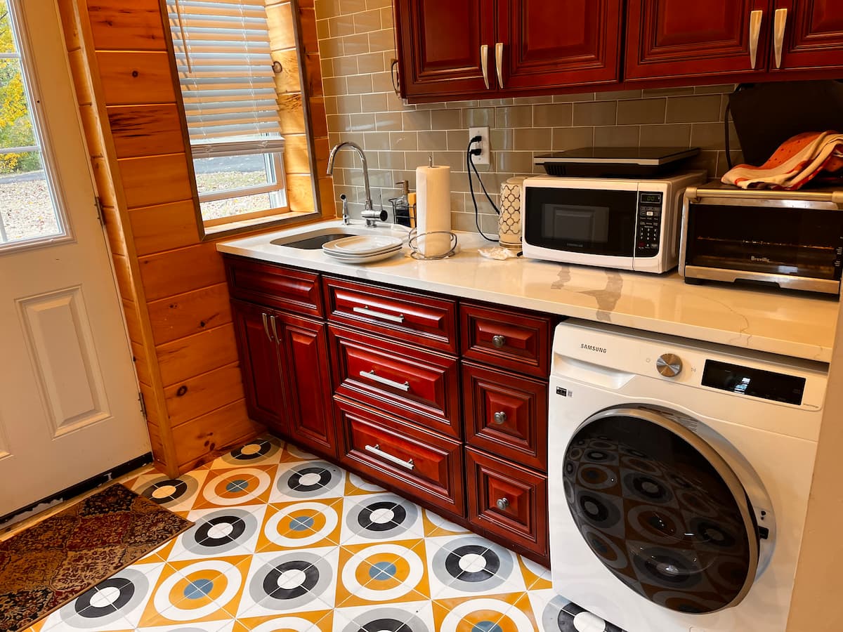 Cozy Cabin kitchen or living area