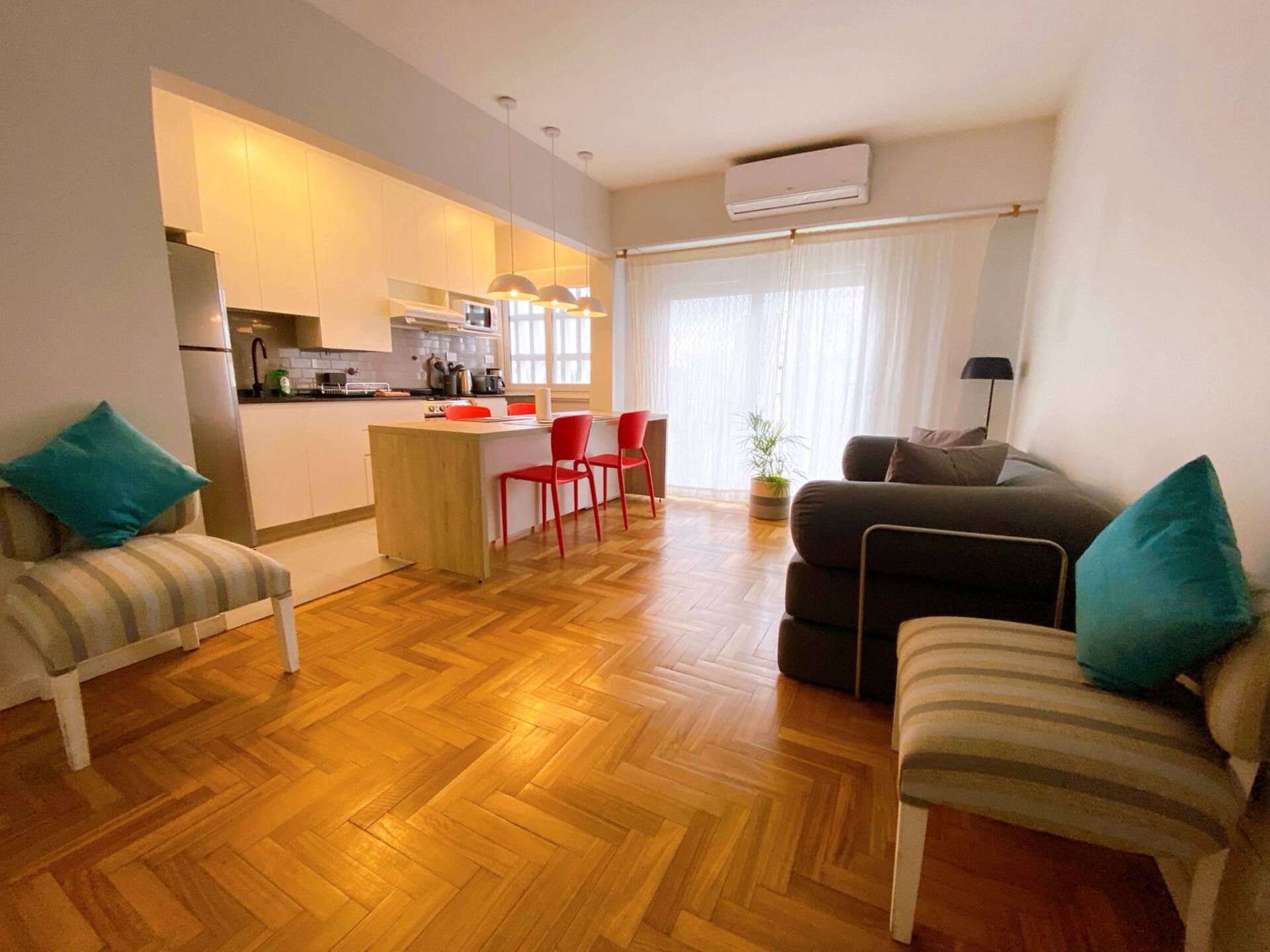 Apartamento de dois ambientes mobiliado em Núñez
