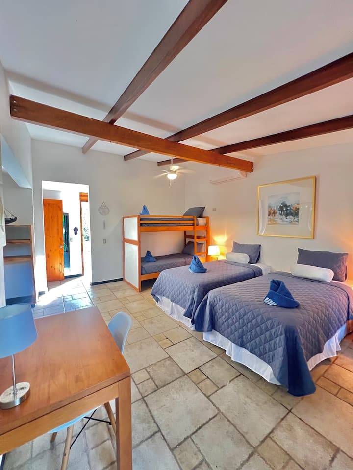 A perfect space to work remotely while enjoying the tranquility of the beach.