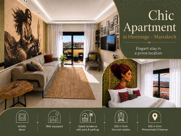 Original Studio. Gare. Pool. Parking. View. Ac - Marrakesh