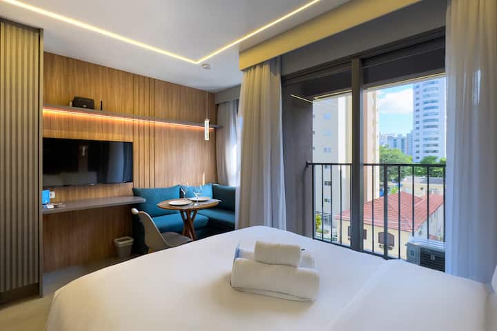 Executive Studio, 24h Check-in & Gym - Moema