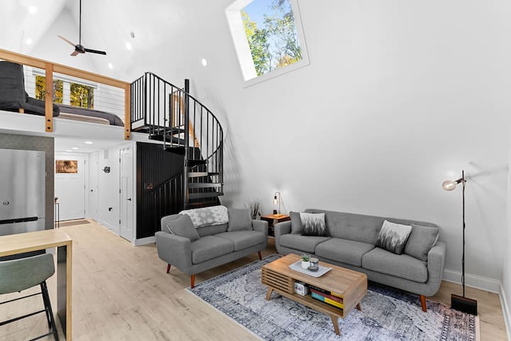 Modern Black A-frame Retreat In The Woods - West Virginia