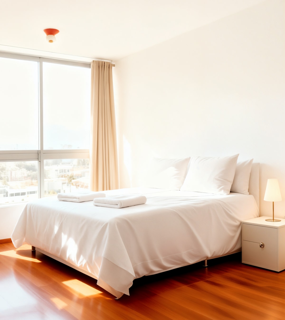 TWEEPERSOONSBED - UITZICHT NAAR BUITEN