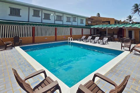 Tucacas Oceanfront Pool and Beach View