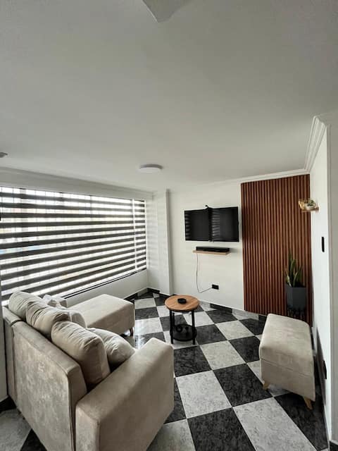 Anuncio de Airbnb popular: NEW Apt+Kitchen+WiFi+Laundry+Tv+Parking @Bogota en Puente Aranda