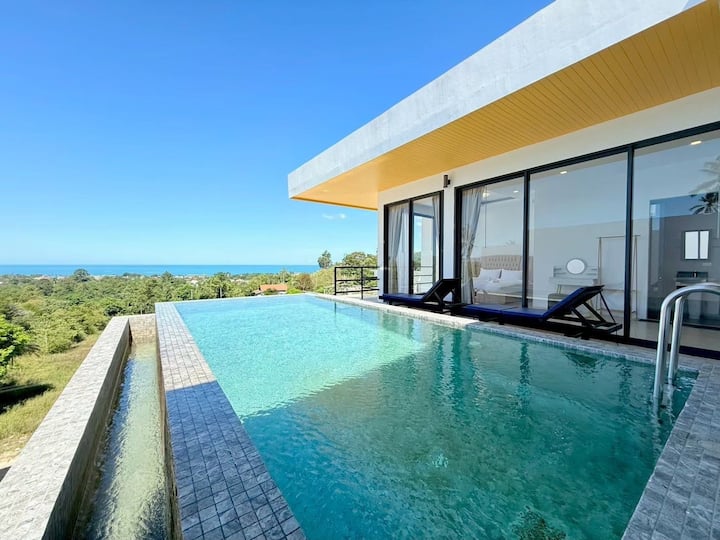 New 3 Bed 3 Bath Luxury Villa Private Rooftop Pool - Koh Samui
