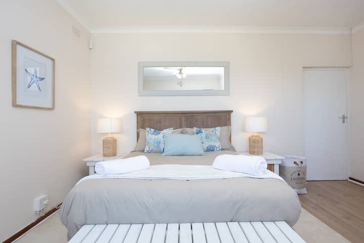 The 2nd bedroom: this is on the lower level of the house near the kitchen. There are views from the ocean from this bedroom too.