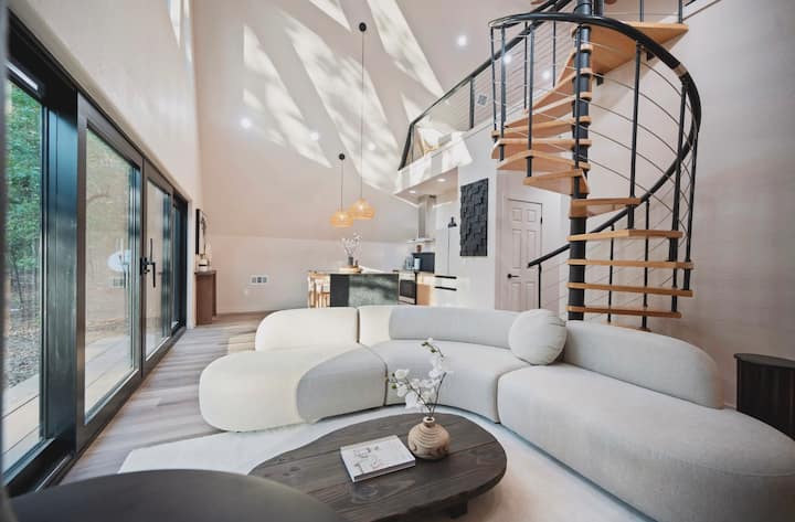 Secluded Zen A-Frame/ Sauna, Wood-Fire Hot tub - Cabins for Rent