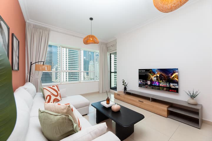 Modern Urban Retreat I Jlt 1br W/ Skyline Views - Dubai Marina