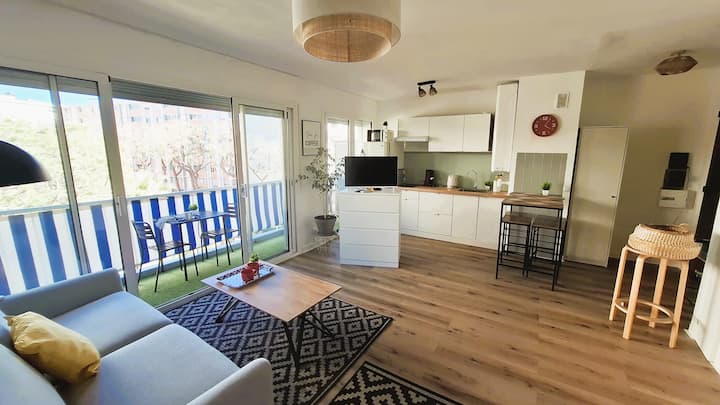 Cagnes Miramar 4 Pers Vue Mer Terrasse Clim Wifi - Saint-Laurent-du-Var
