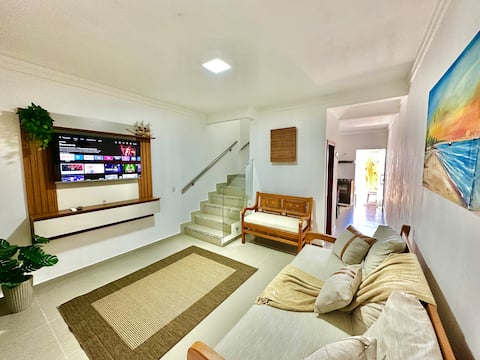 Top Airbnb: DP07: 80 m from the BEACH | SEA VIEW + Pool in Santa Cruz Cabrália