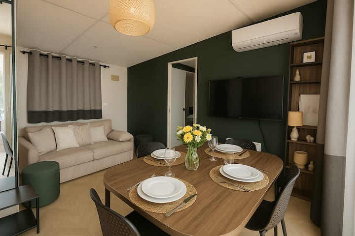 Mobil-home Neuf Jacuzzi, Piscine, Vue Mer 180° - Agay