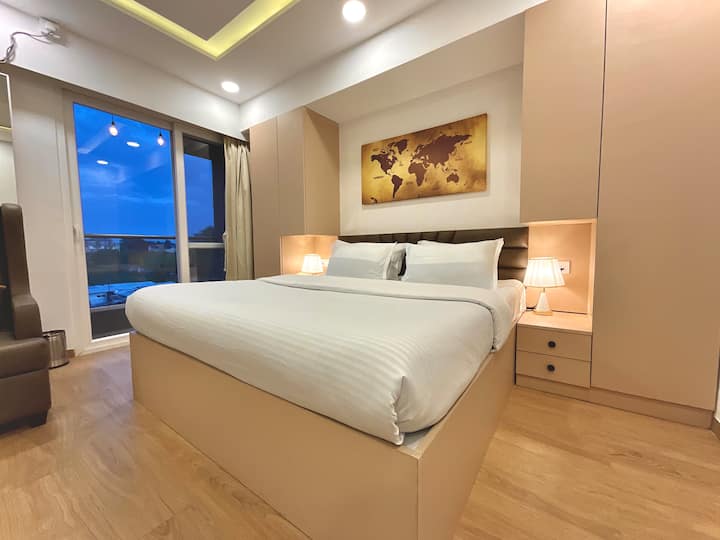 A bed crisp, clean and cosy to relax and sleep like a baby. 